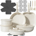 26 Pcs Pots and Pans Set Non Stick, Ceramic Cookware Set Non Toxic by OzawaBear