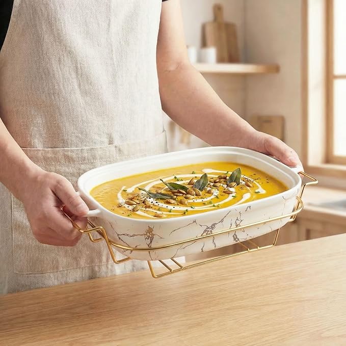 12" x 8" Ceramic Casserole Dish - Image 5