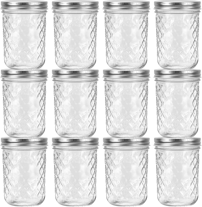 Eathtek 16oz Wide Mouth Glass Mason Jars 12 Pack, 480 ml Glass Canning Jars - Image 3