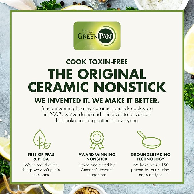 GreenPan Canterbury Hard Anodized Healthy Ceramic Nonstick, 10 Piece Cookware - Image 4