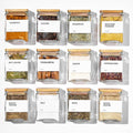 Glass Spice Jars with Bamboo Lid, 4oz Square Spice Containers by Unknown
