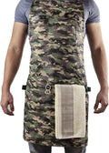 Asaya Chef and BBQ Apron with Bottle Opener and Hand Towel - 10oz Cotton Canvas by AsayaChefProducts