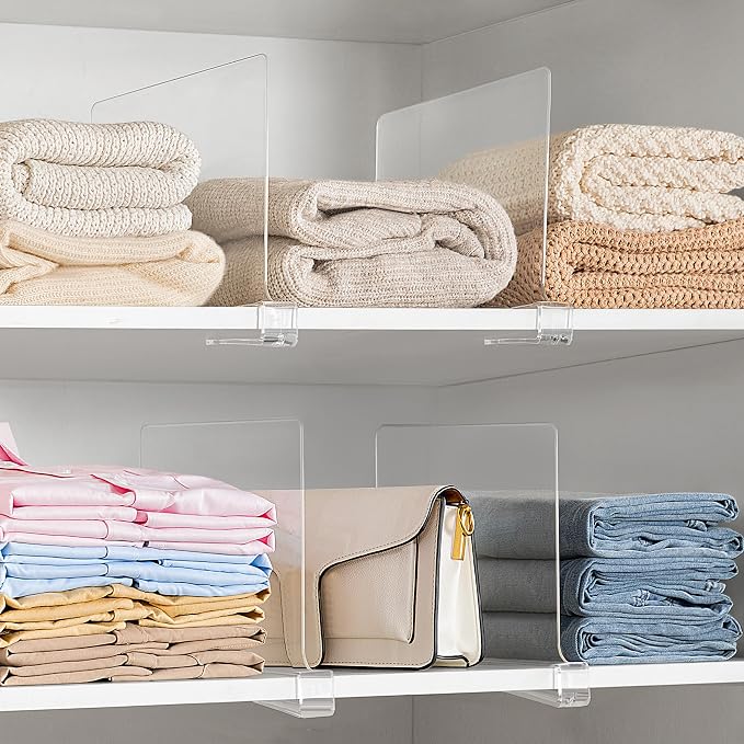 8 Pack 12 Inches Clear Shelf Dividers - Image 6
