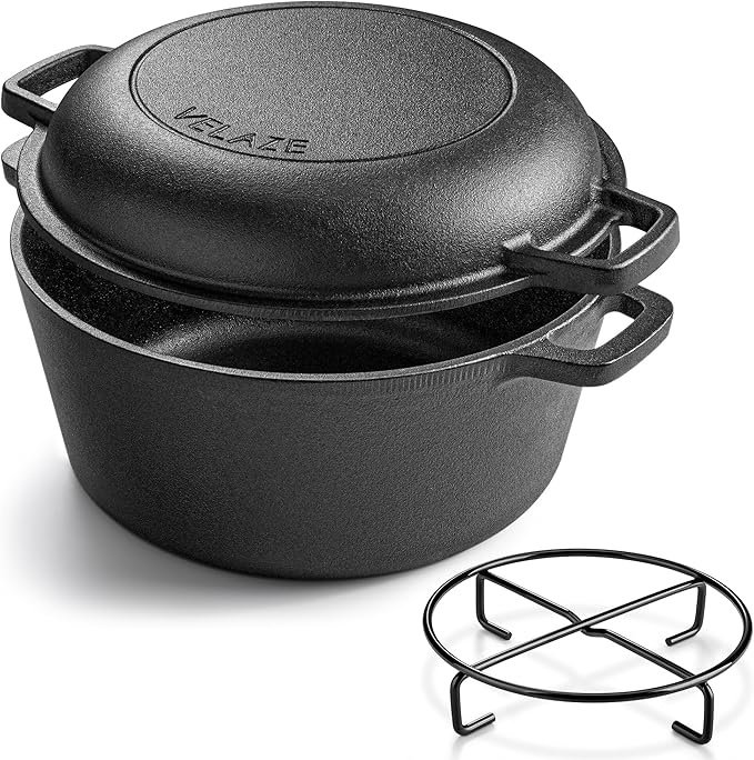 Velaze Cast Iron Dutch Oven Pot by Velaze