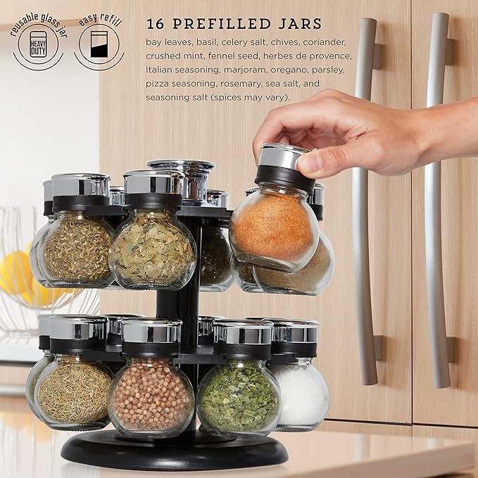 Kamenstein Ellington 16 Jar Revolving Spice Rack - Image 2