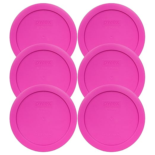 Pyrex 7201-PC 4 Cup Pink Food Storage Replacement Lids by Pyrex