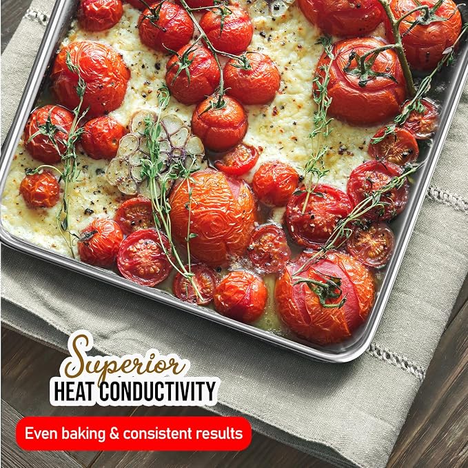 Eatex Aluminum Baking Sheet Set, 2 Pack Cookie Sheet Set, 21” x 15” Large - Image 6