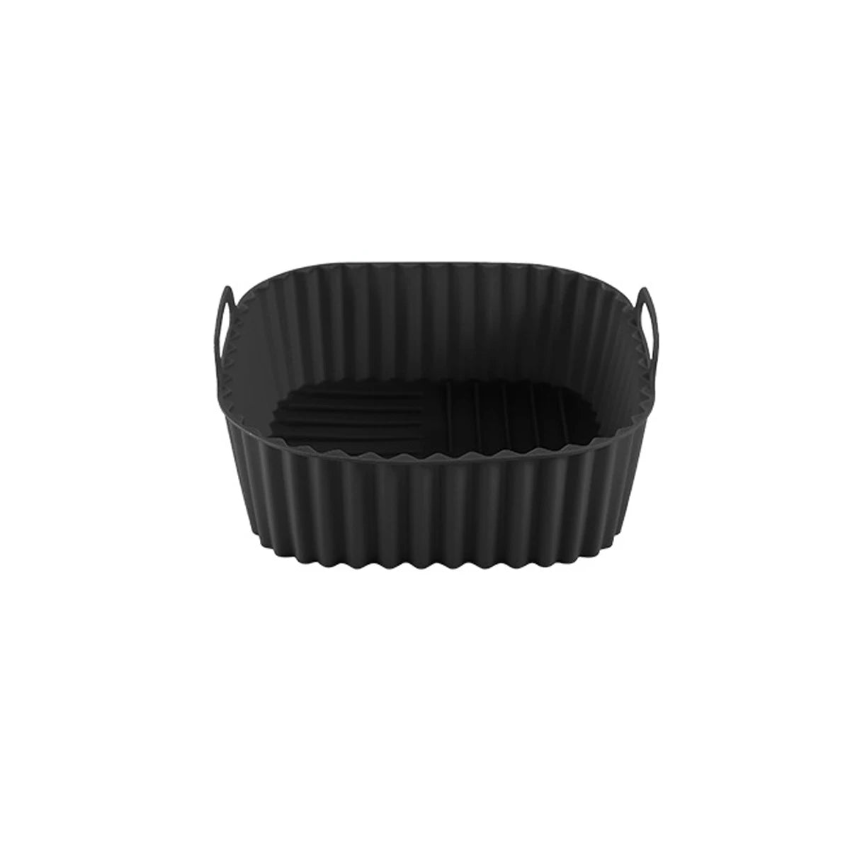 1PC Air Fryer Silicone Baking Tray Square Insulation Tray High Temperature Resistant and Easy to Clean Air Fryer Basket