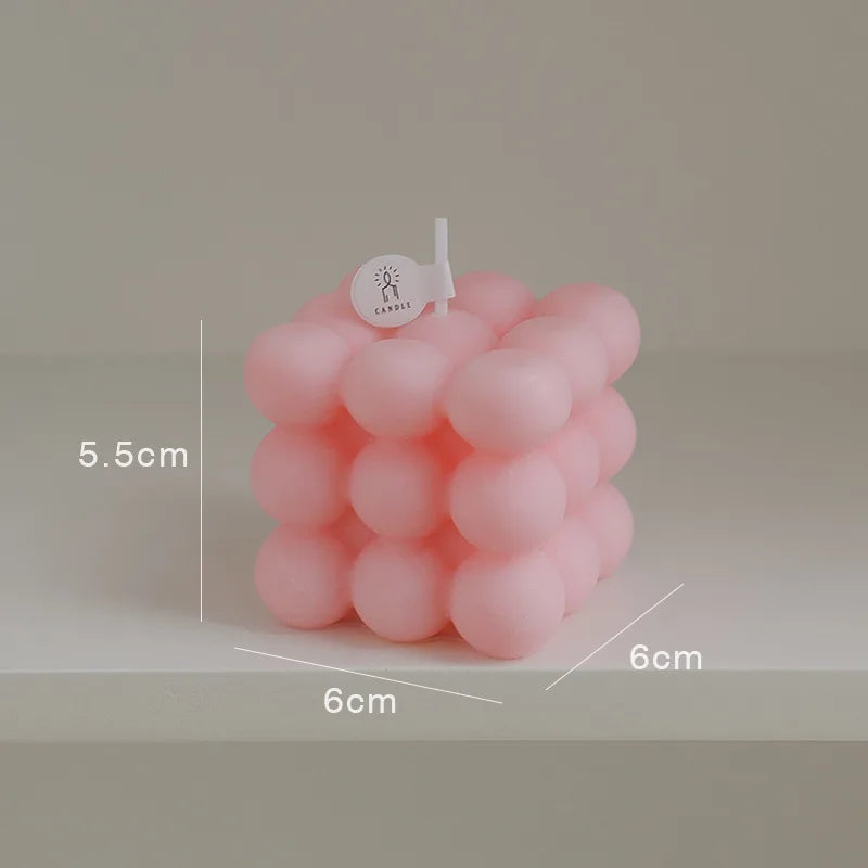 Ins Style Bubble Cube Candle Handmade Scented Candle Aromatherapy Soy Wax Candle Wedding Birthday Candles Party Home Decoration