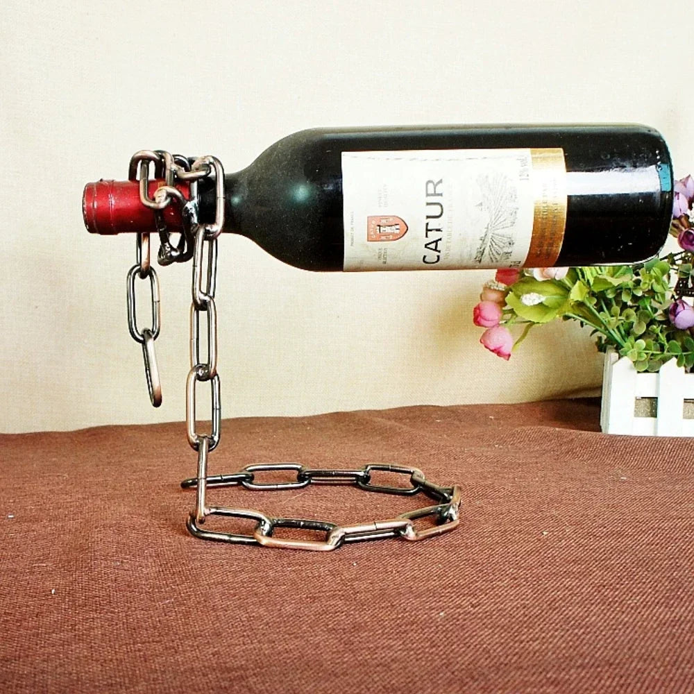 Creative Suspended Rope Wine Rack Serpentine Snake Bracket Wine Bottle Holder Bar Cabinet Display Stand Shelf Gifts Table Decor