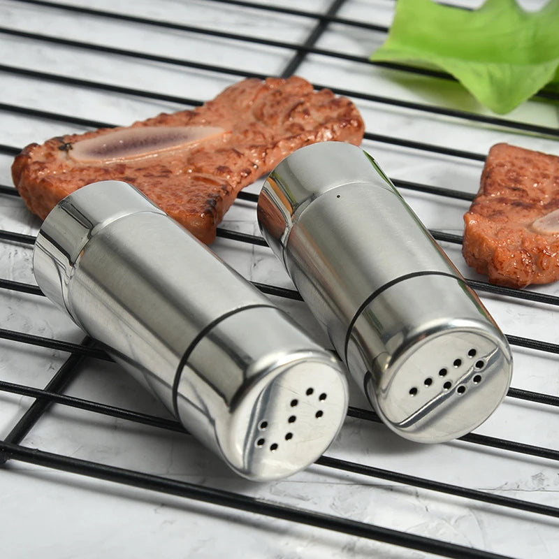 Stainless Steel Mini Salt Shaker Multifunctional Pepper Shakers Creative Spice Spreader Jars Kitchen Seasoning Tools for Outdoor