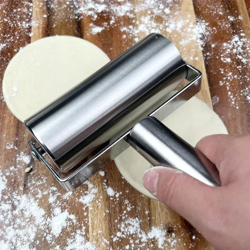 Stainless Steel Double Head Rolling Pin Non-stick Dough Pastry Roller Kitchen Dumplings Machine Noodles Pizza Pies Baking Tools