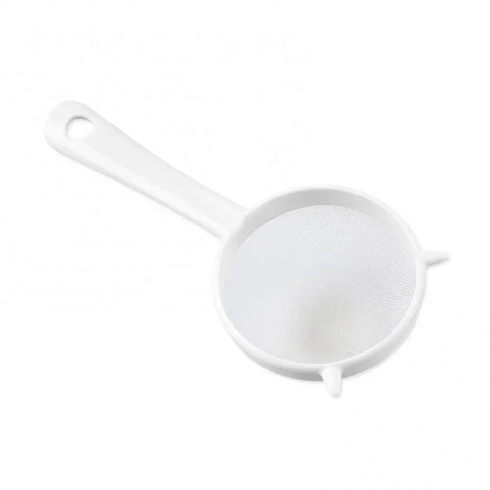 Kitchen Flour Sieve Colander Handheld Plastic Screen Mesh Tea Leaf Strainer Food Colander