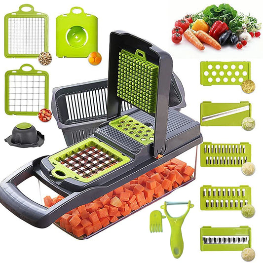 13 in 1 food chopper onion chopper Vegetable Cutter Fruit Slicer grater paring knife chopper grinder kitchen  gadgets