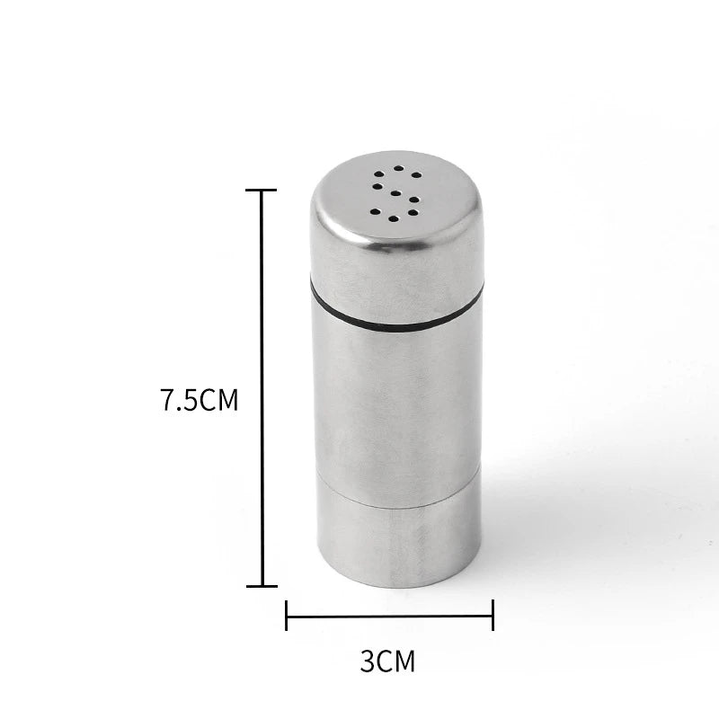 Stainless Steel Mini Salt Shaker Multifunctional Pepper Shakers Creative Spice Spreader Jars Kitchen Seasoning Tools for Outdoor