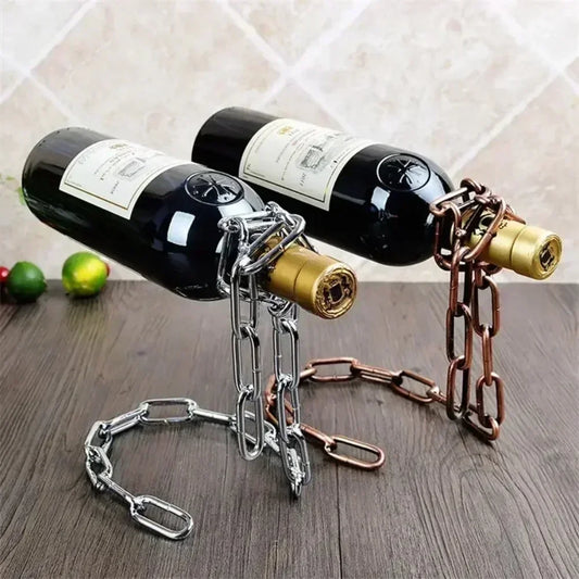 Creative Suspended Rope Wine Rack Serpentine Snake Bracket Wine Bottle Holder Bar Cabinet Display Stand Shelf Gifts Table Decor