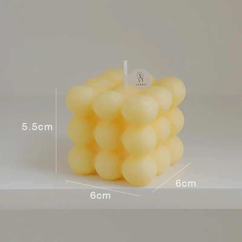 Ins Style Bubble Cube Candle Handmade Scented Candle Aromatherapy Soy Wax Candle Wedding Birthday Candles Party Home Decoration