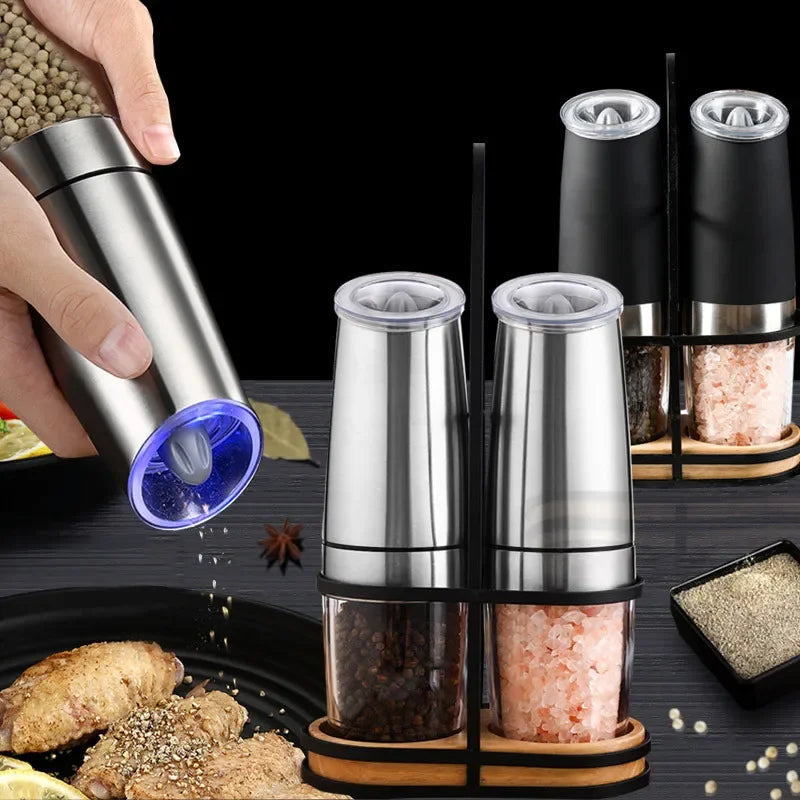 Pepper Mill Electric Herb Coffee Grinder Automatic Gravity Induction Salt Shaker Grinders Machine Kitchen Herb Spice Mill Tools