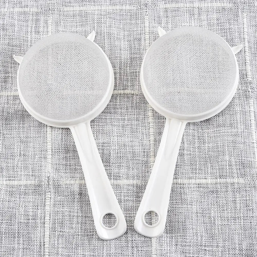 Kitchen Flour Sieve Colander Handheld Plastic Screen Mesh Tea Leaf Strainer Food Colander