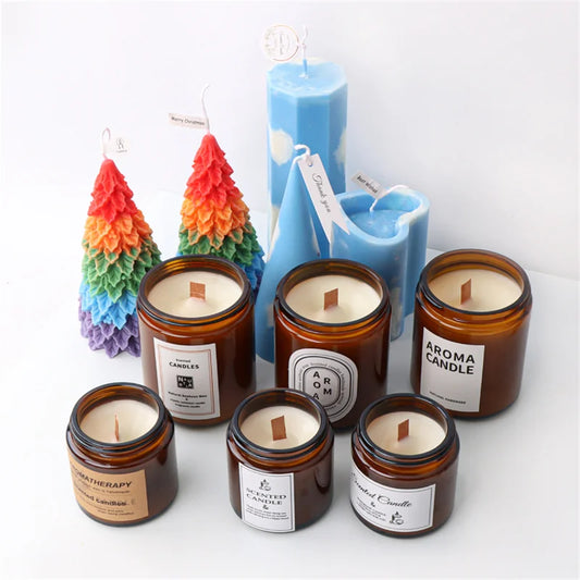 Self-adhesive Label Candle Packaging Decoration Tags Sticker Gift Box Seal Sticker Warning Label Stickers Scented Candle