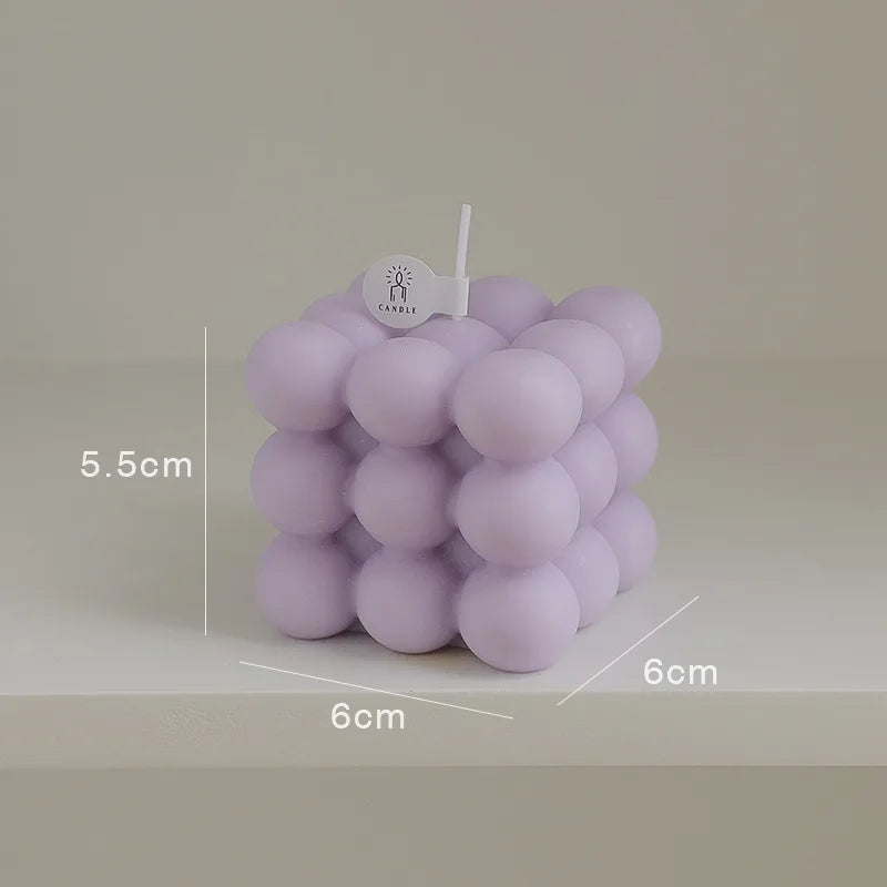 Ins Style Bubble Cube Candle Handmade Scented Candle Aromatherapy Soy Wax Candle Wedding Birthday Candles Party Home Decoration