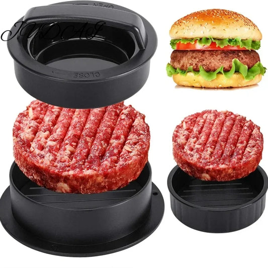 Hamburger Press Patty Maker Burger Press 3 in 1 Non-Stick Meat Beef Veggie Hamburger Mold Kitchen Gadgets to Make Patty